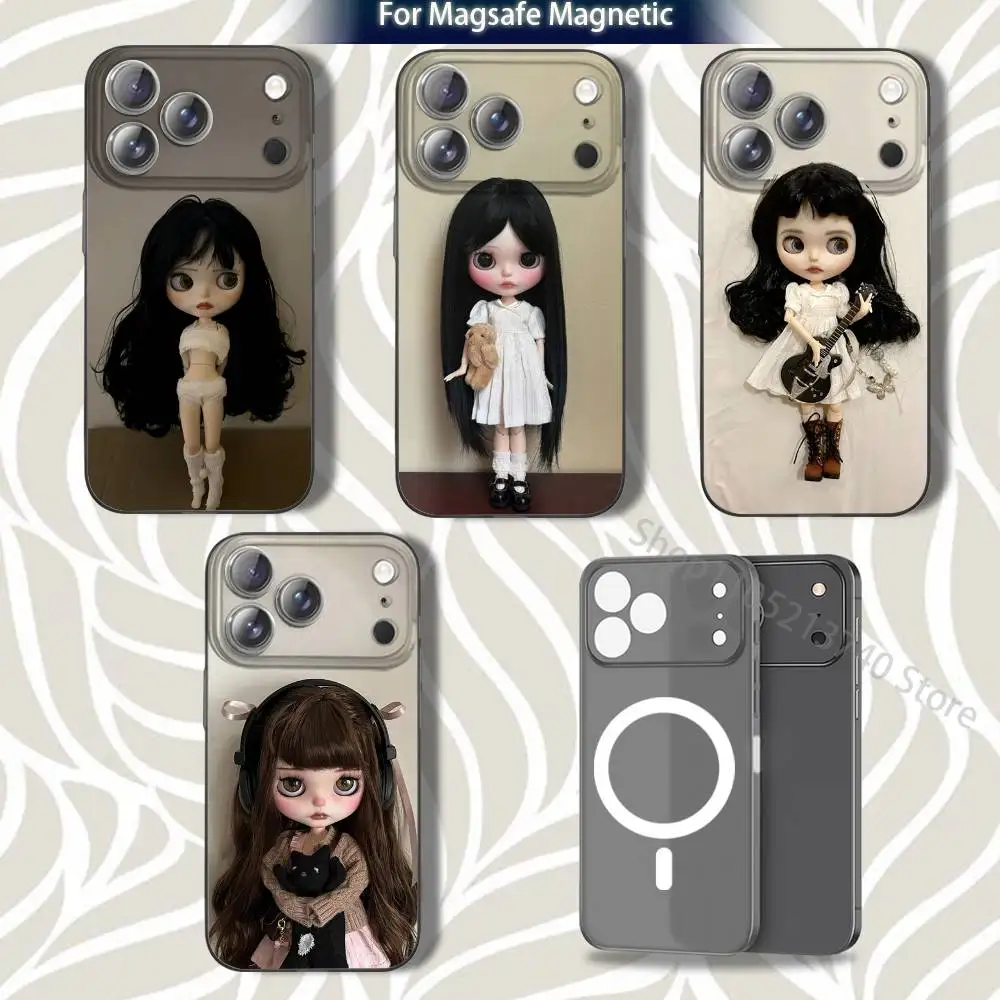 

cute d-doll B-Blythe-es Frosted Phone Case For iPhone 17,12,11,14,13,15,16,Plus,Air,Pro,Max,E,Mini for MagSafe Magnetic Grey