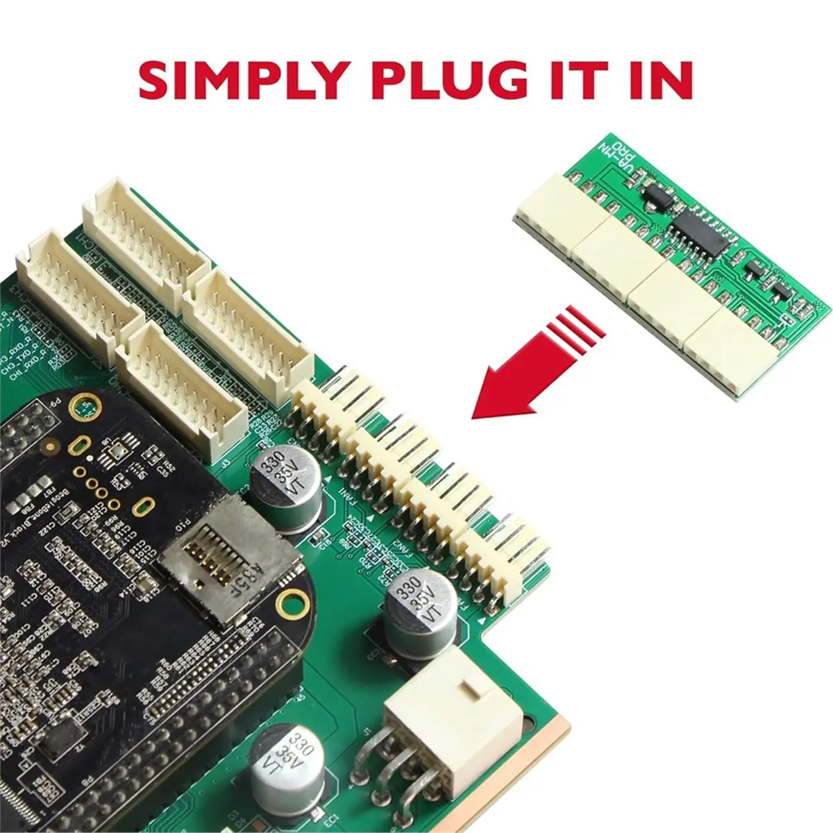 5 Pcs Cooling Fan Simulator (2nd Generation) - Plug & Play 4 Pin Fan Spoofer for Bitmain S19 and More