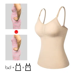 Removable Shaper Underwear Slimming Suspenders Vest Corset Shapewear Shaper Slim Up Lift Bra Tank Top Women Body Shaper