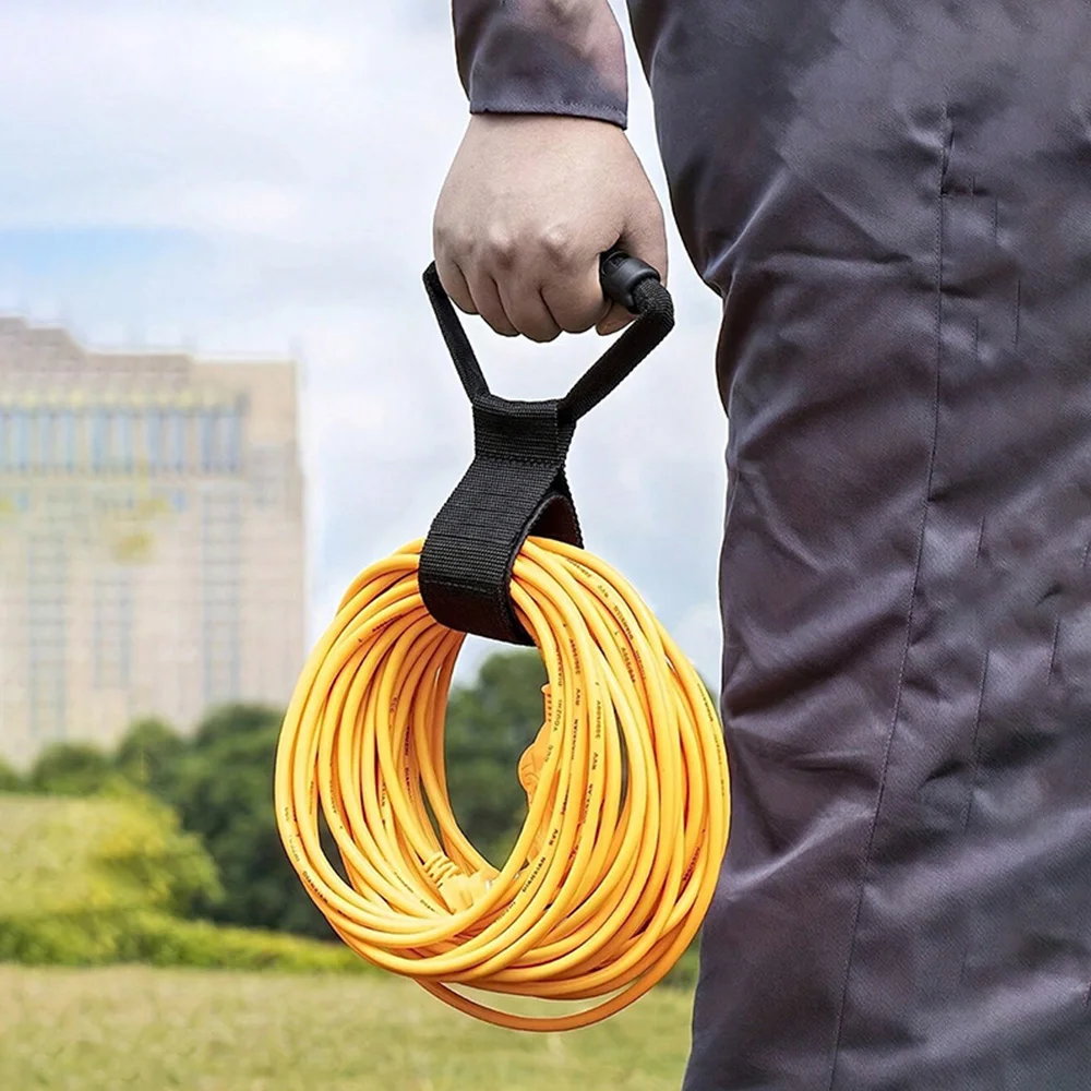 منظم سلك تمديد عالي التحمل - حزام تخزين متعدد الأغراض مع مقبض لتنظيم المرآب/RV/القارب