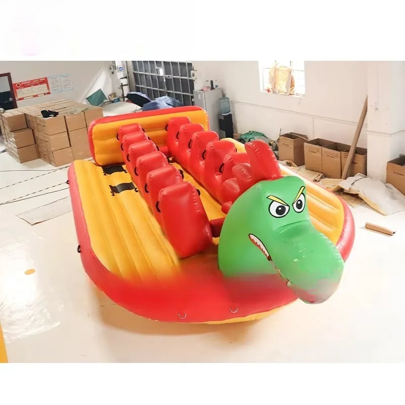 PVC inflatable water dragon boat slider, sea monster, inflatable banana boat, jet ski, towing cable, sea water sports