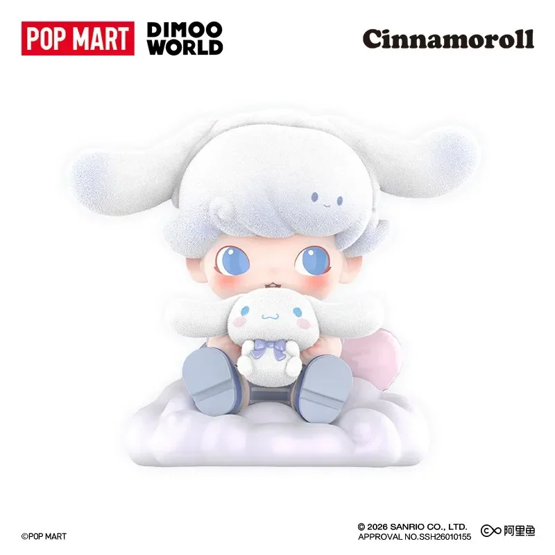 

POPMART DIMOO Cinnamoroll Series Blind Box - Загадочная коробка-сюрприз с аниме-фигурками для девочек, милая модель, подарок на день рождения