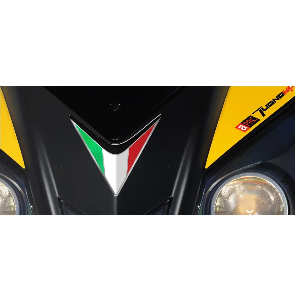 FOR DUCATI VESPA GTS GTV RA LX Sprint Flag Sticker Motorcycle Waterproof Glue Drop Tri Color Flag of Italy Decorative Decal