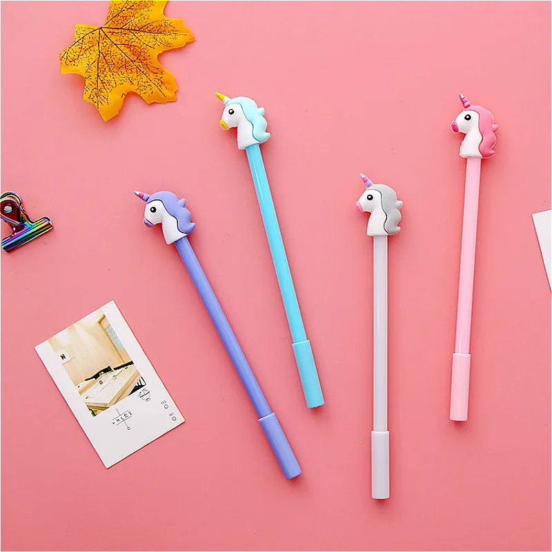 1pcs Colorful Unicorn Gel Pen New Twinkle Color Girl Candy Cute BLACK Ink School Office Supply Gift Stationery