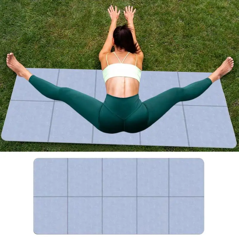 

Yoga Mat 6mm Portable Non-Slip Exercise Mat Floor Workout Fitness Pad for Outdoor Home Travel Meditation Women Yoga Enthusiasts