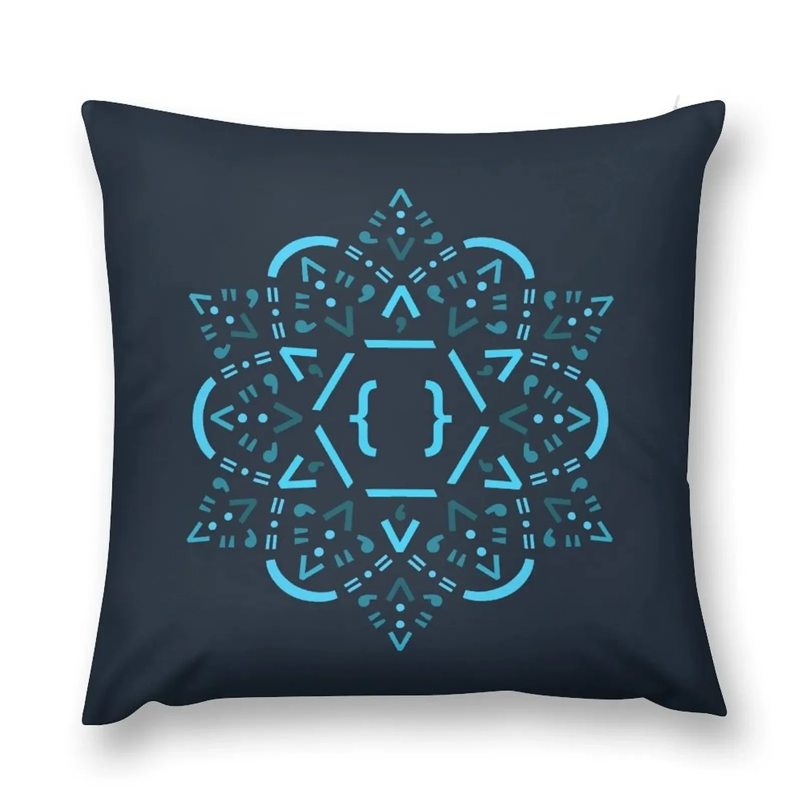 Code Mandala - React Framework Throw Pillow pillow pillowcase Decorative pillow case Pillowcase cover luxury