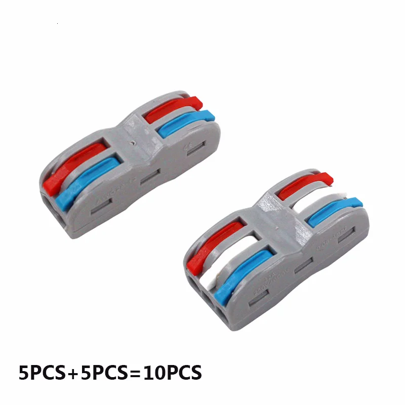 

10PCS Wire Connector Color 222-412 413 Series Cable Conectors Fast Universal Wiring Compact Conductors Push-in Terminal Block