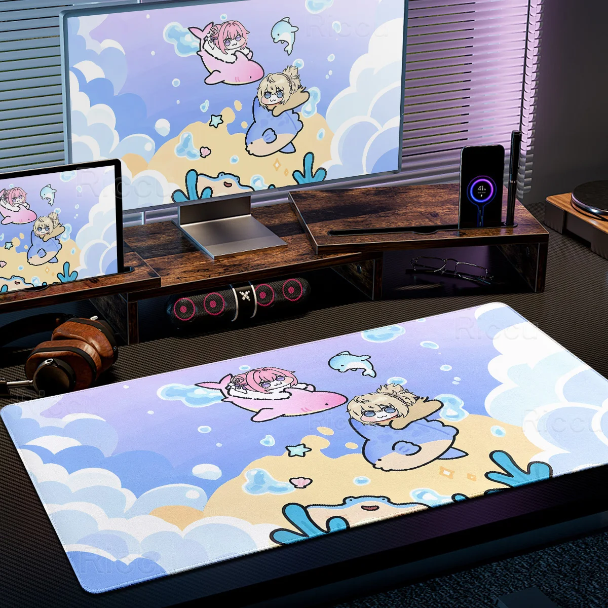Kawaii الوردي دورو حصيرة مكتبية XXL آلهة النصر NIKKE دوروثي ماوس الوسادة ألعاب الكمبيوتر عدم الانزلاق HD الألعاب لوحة المفاتيح مكتب الملحقات