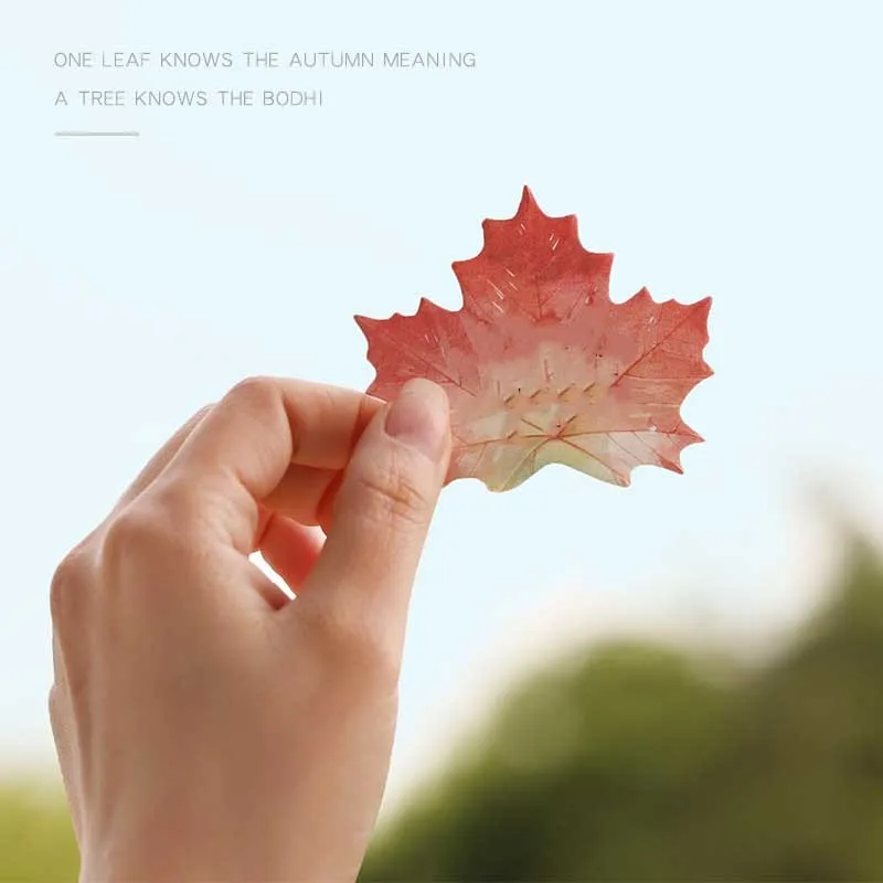 Plant Leaf Sticky Note Memo Pads Notebook Post Ginkgo Decoration Sticker Stationery Office School Supply Notepad Ellen Brook