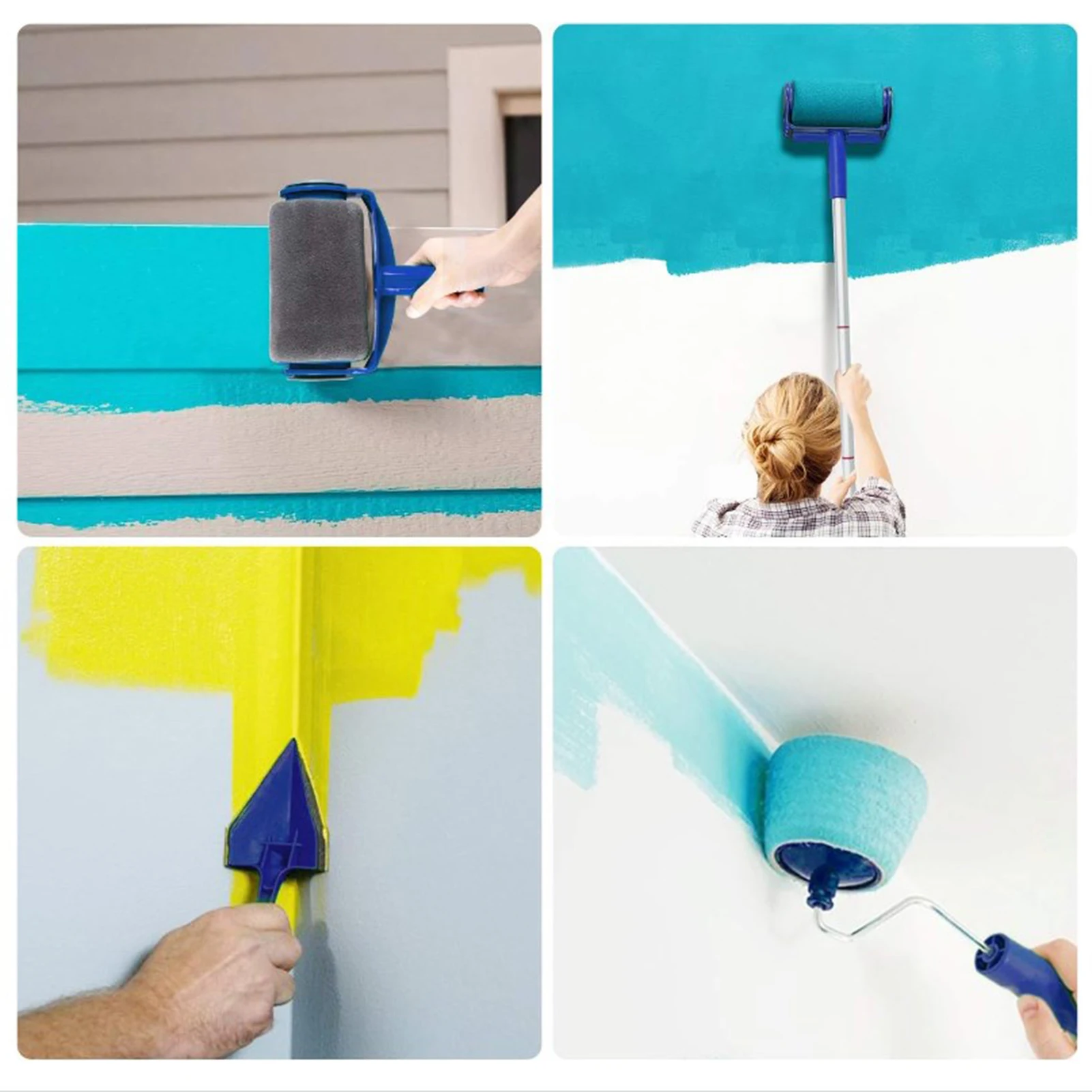 Paint Roller Brush Roller Kit Foam Interior Paint Brushes Triangles Paint Brush for Household Hardware Tools image 4