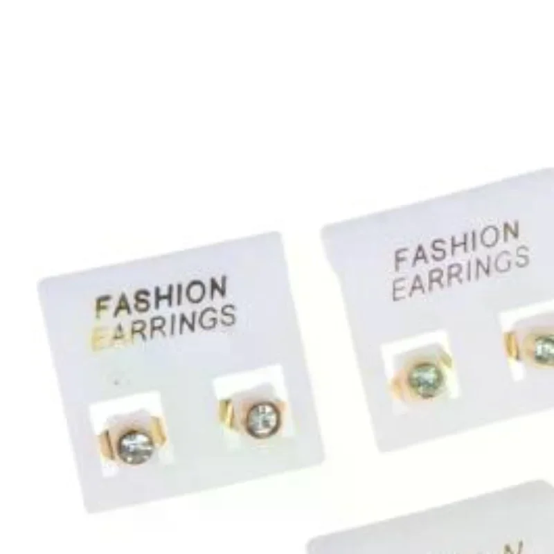 24Pcs Round Zircon Stud Earrings Mixed Color Metal Ear Studs Simple Classic Jewelry Accessories For Women Daily Party Decoratio