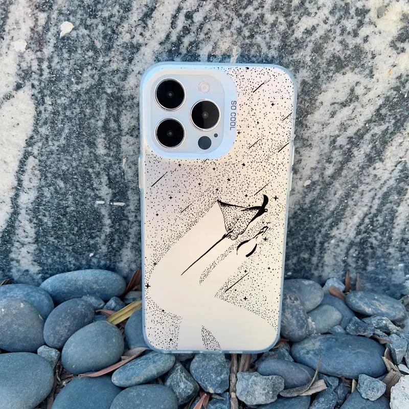 Ozean Tier süße Delphin Meeresschildkröte Malerei Handyhülle für iPhone 17 16 14 15 12 13 Pro Max Plus 13 Mini 11 weiße Laserabdeckung – Detail 3