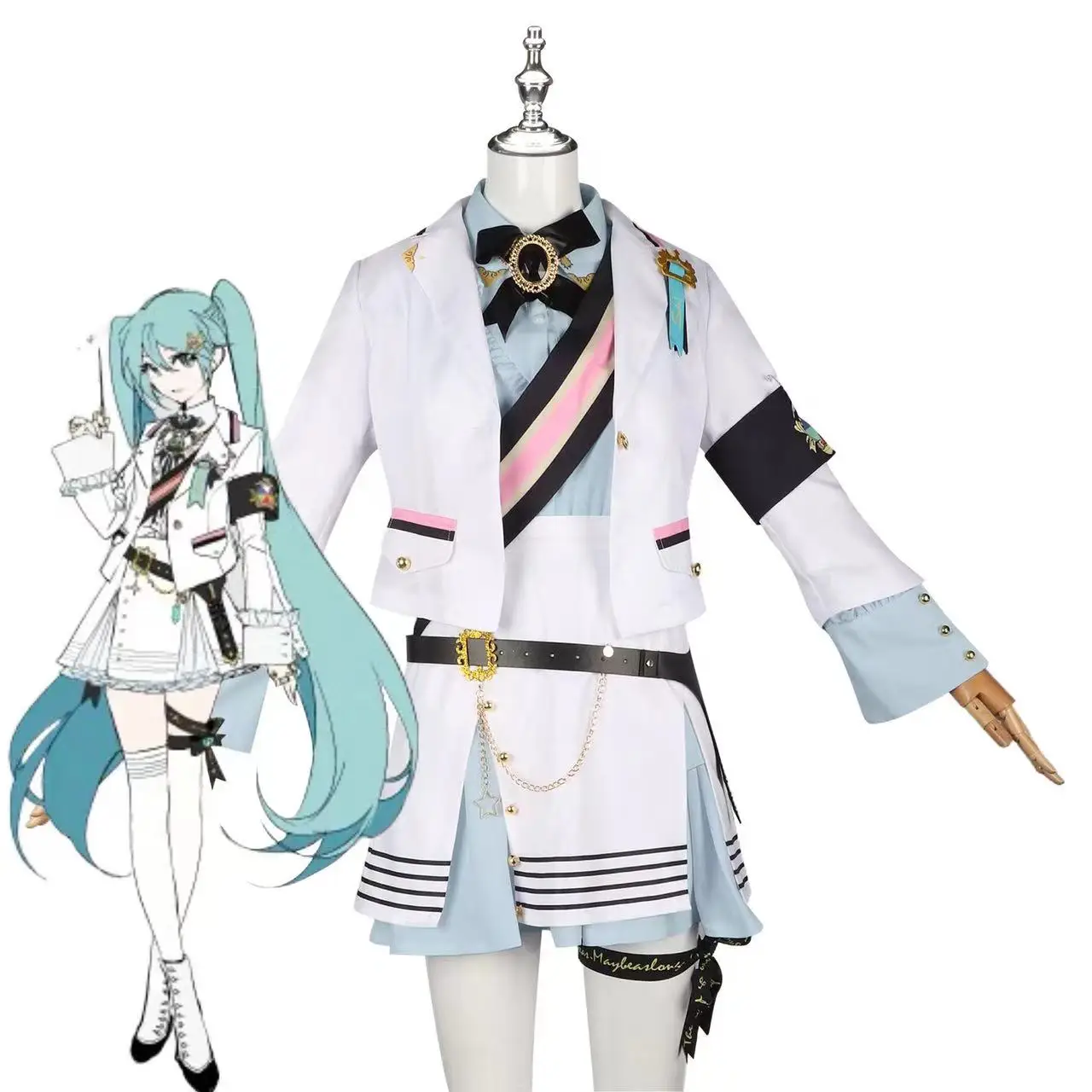 Cosplay World Plan Colorful Stage Miku Streaming Song Mirror Ringo Black Uniform Women's Wear