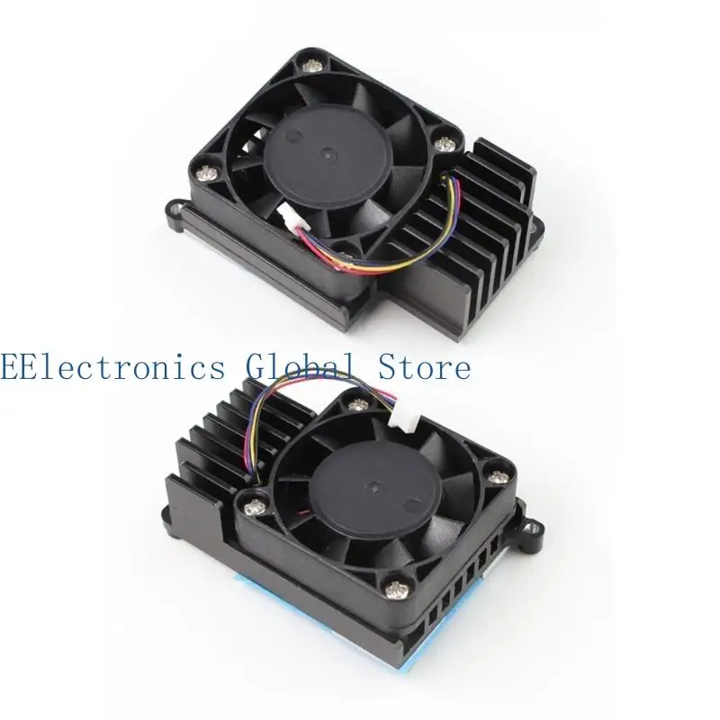 462B Active Coolers Heatsink Speed Adjustable PWN Speed Control Fan Cooling Heat Sink Radiator for RPi 5 Development Board