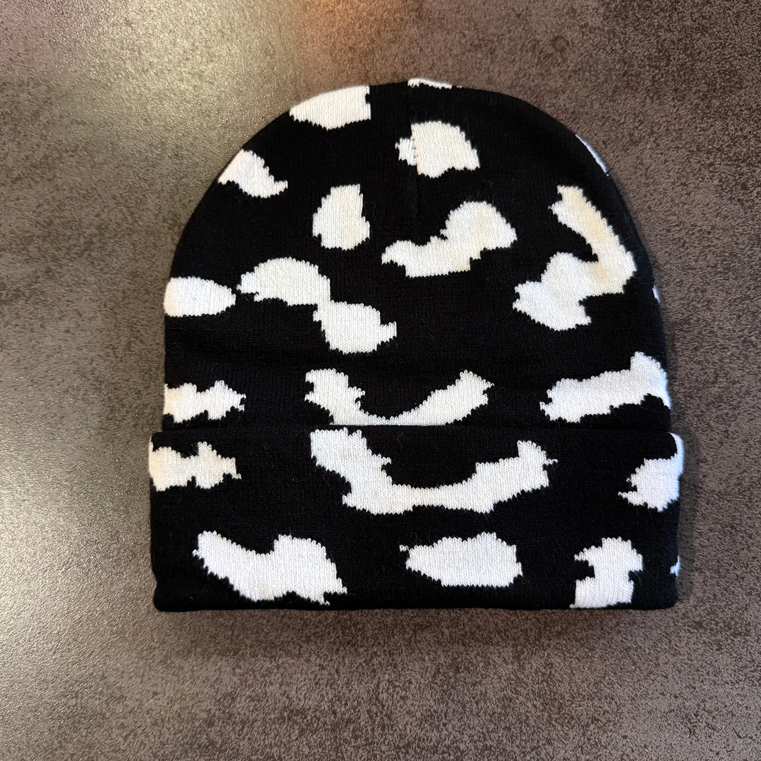 Winter Leopard Knitted Hats For Women Men Outdoor Keep Warm Zebra Leopard Cow Pattern Thicken Warm Caps Boy Girls Bonnet Gorras