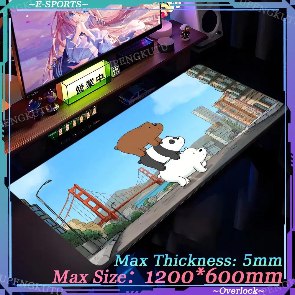 art Mouse Pad Esports mouse pad Desk mats Game accessories Oversized Gaming W_we_Bare_Bears