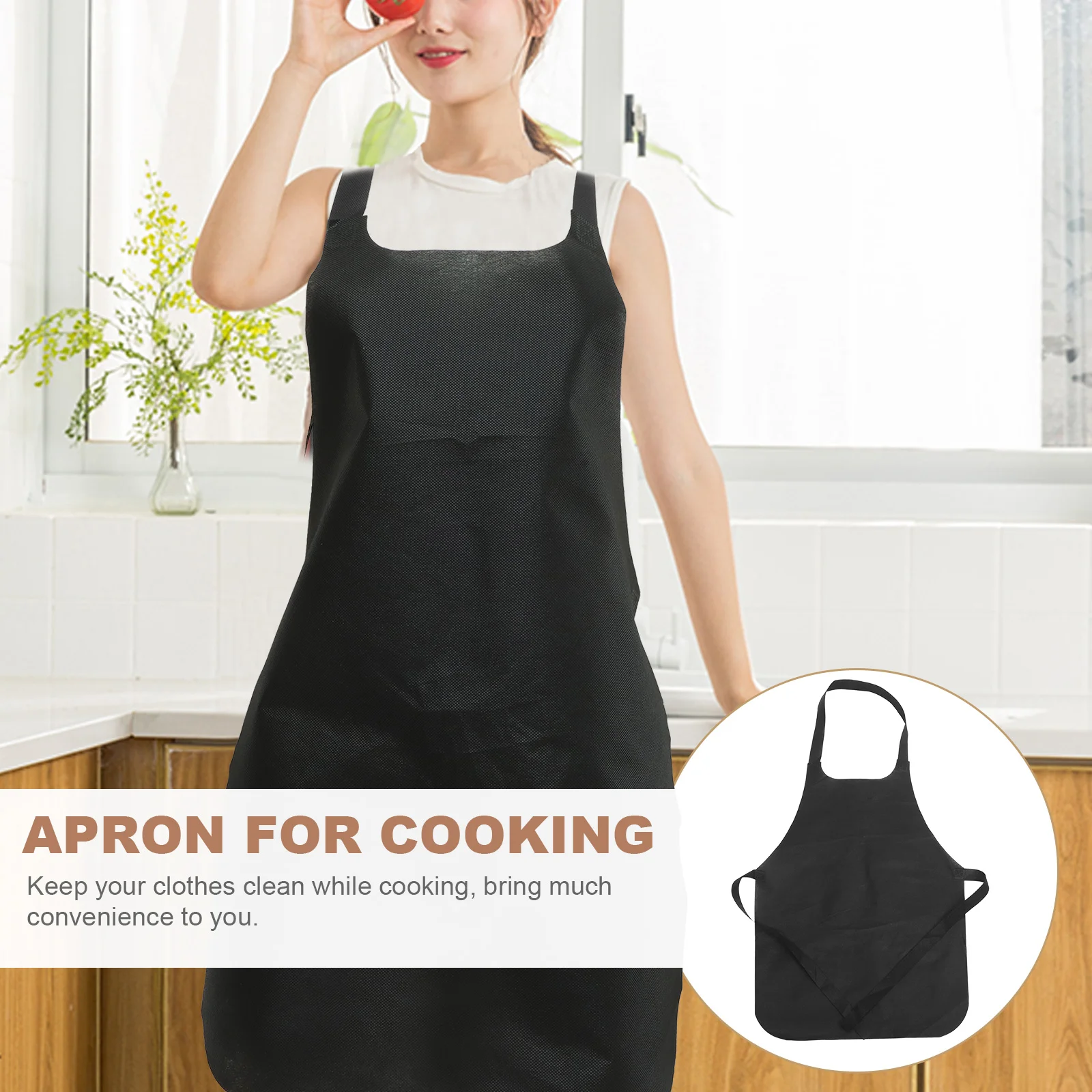 11 Pcs Disposable Apron Non-woven Thickened Aprons Pretty Convenient for Cooking