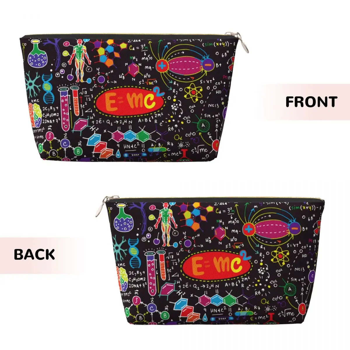 Custom Scientific Formulas Math Equation Travel Cosmetic Bag Science Teacher Gift Toiletry Makeup  Ladies Beauty Storage