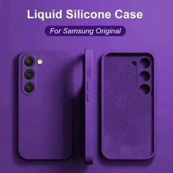 Funda de silicona de lujo para Samsung Galaxy S24, S23, S22, S21, S20 Ultra Plus Fe, A55, A54, A53, A52, A73