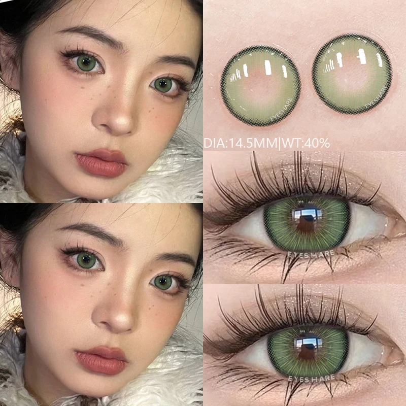 AMARA 1Pair Color Contact Lenses for Eyes Blue Soft Colored Contact Lens Natural Contact Lenses Eye Cosmetic Blue Color Lens