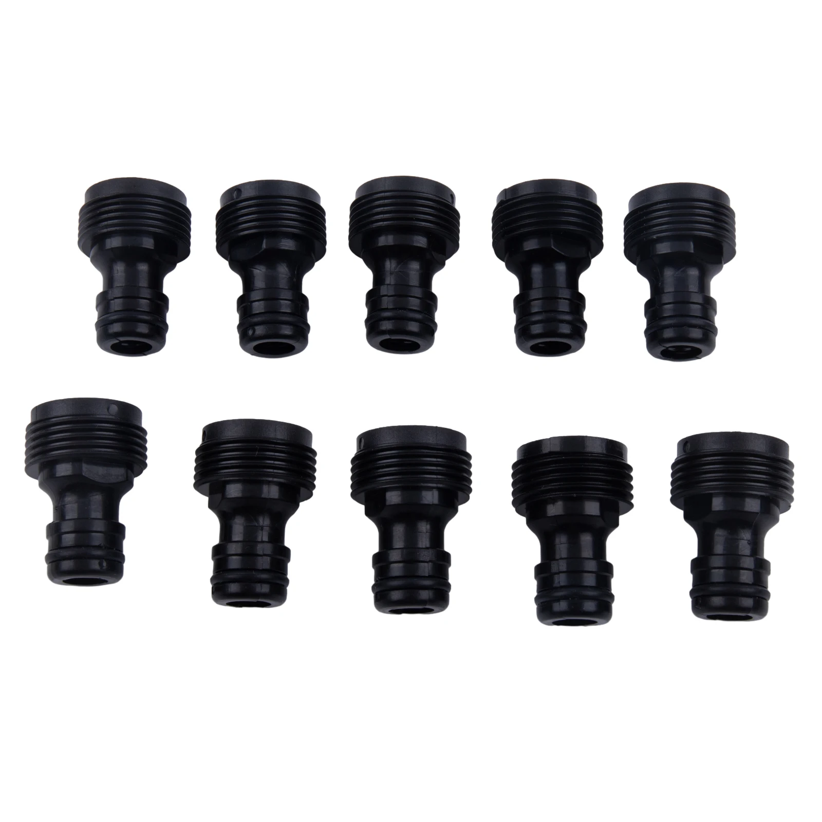 10 Piece Plastic Male Quick Connect Fittings for 3/4 Inch Garden Hose Threads Compatible with Campers Boats and Hose Reels