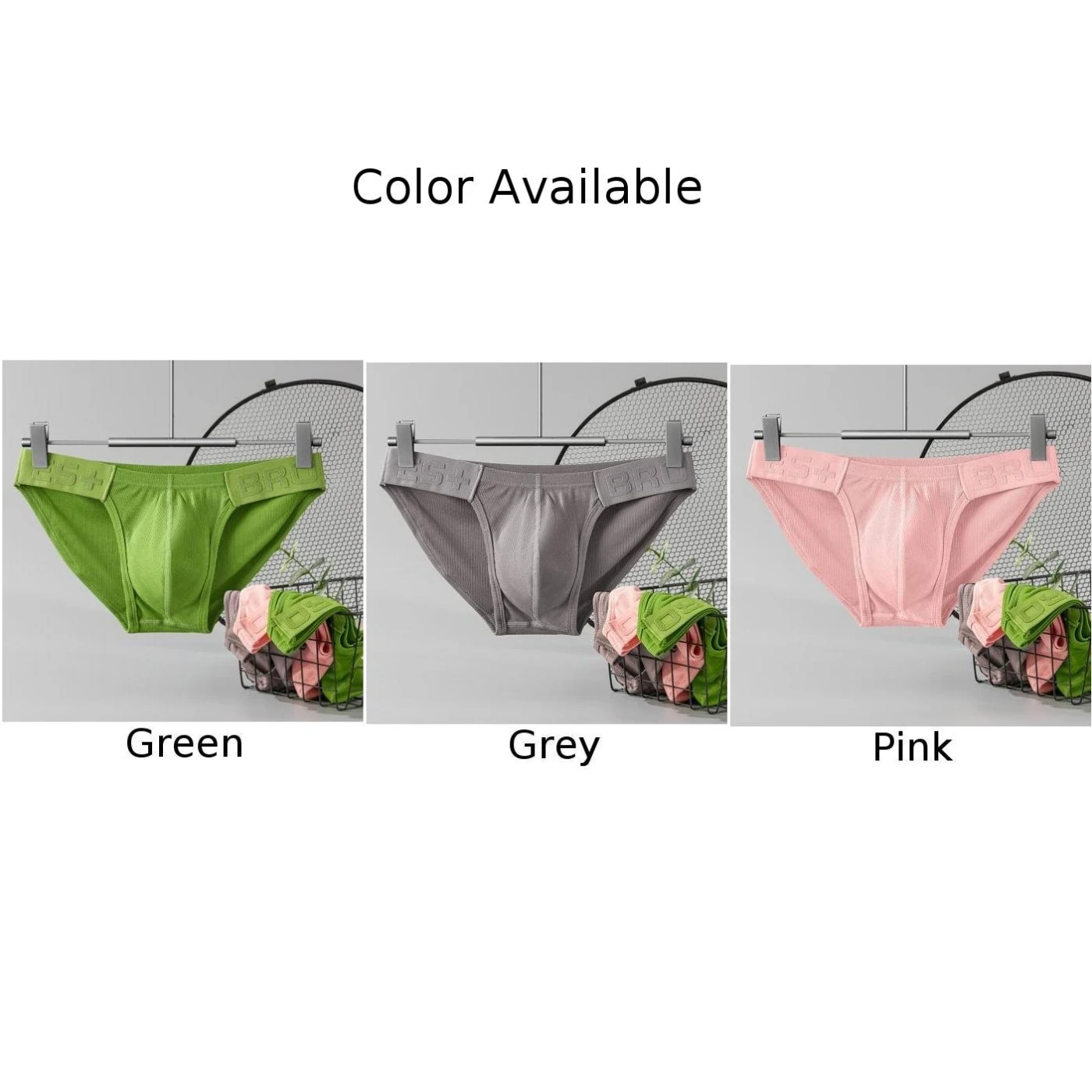 กางเกงในเอวต่ำสีล้วนแบบกระเป๋าของผู้ชายกางเกงขาสั้นแบบชุดชั้นในกางเกงชั้นในนุ่มเซ็กซี่