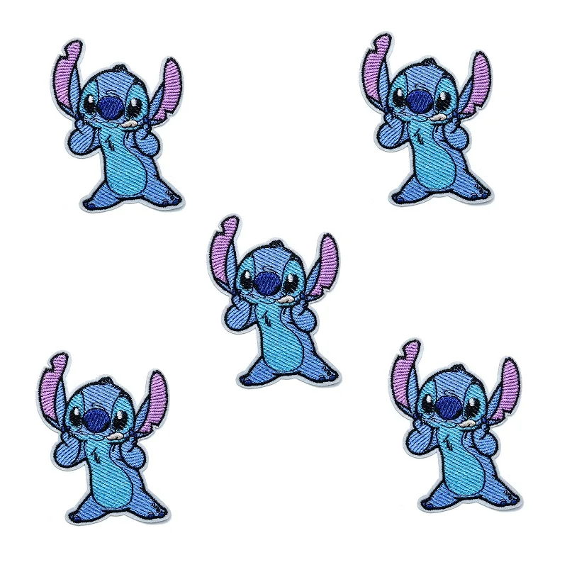 5-100Pcs Anime Cute Alien Dog Coat Applique badge for Kids Clothes Jeans DIY Coat Hat iron on Embroidery Patches view 5