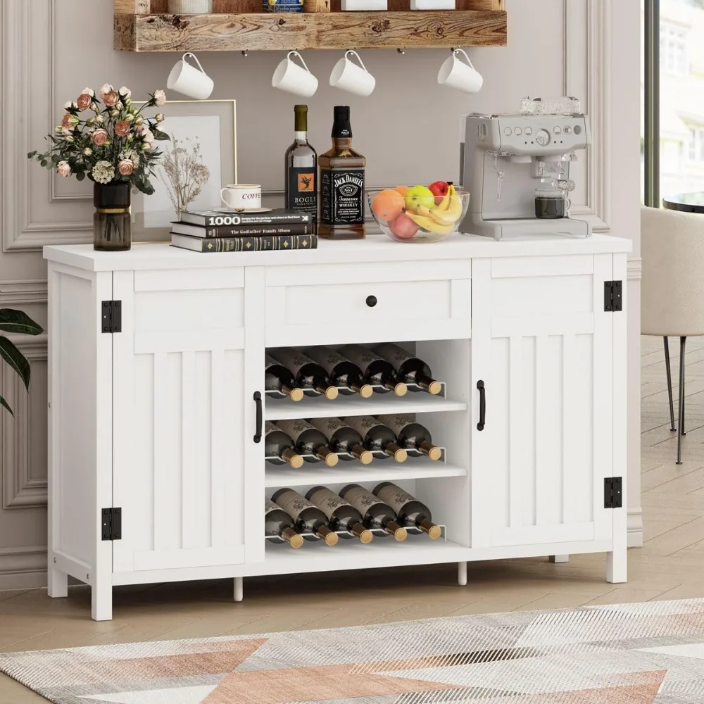 Buffet Cabinet with Storage, Modern Coffee Bar Cabinet for Home Liquor, Sideboard Buffet Cabinets with Wine Rack, Kitchen Stora