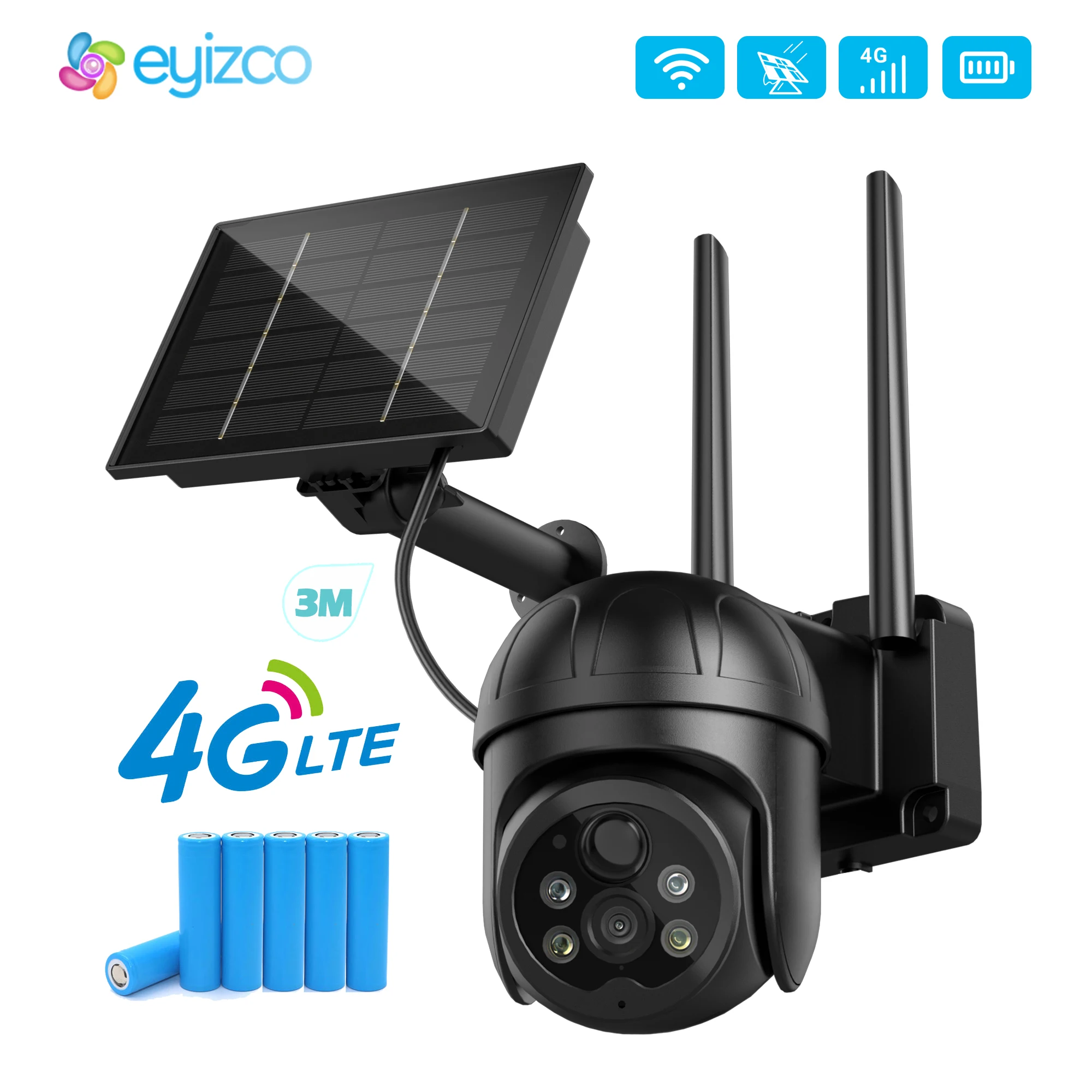 1080P 4G telecamera Wifi esterna batteria pannello solare GSM Sim Card Cctv protezione della sicurezza domestica videosorveglianza telecamere solari