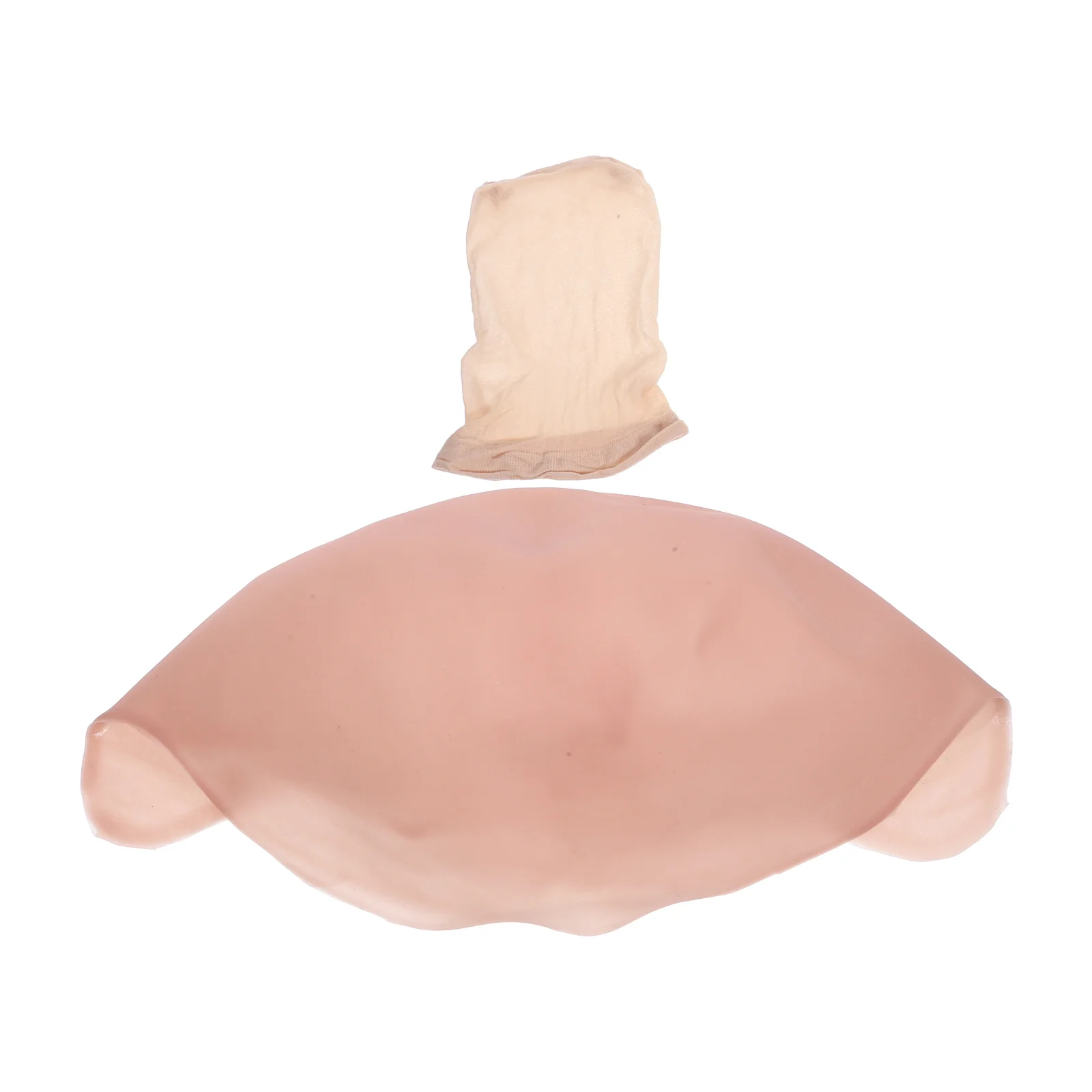 

1Set Silicone Bald Head Cap Cosplay Accessory Realistic Bald Cap for Adults Stage Play Costume Caps