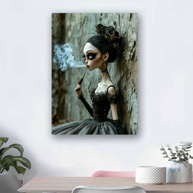 Puzzle mistico Art Déco da 1000 pezzi con ragazza elegante e effetto fumo - Abbigliamento vintage in cartone sorprendente adatto per e famiglie