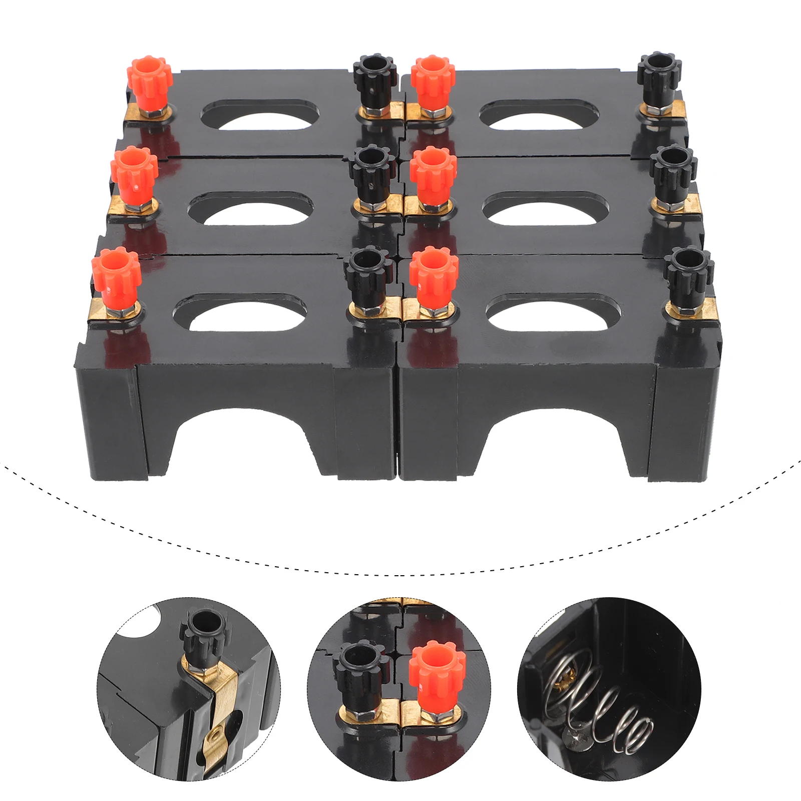 

6pcs Holder Model for Classroom Physics Experiment Sturdy Base Visualization Electrical Principles Electronic Teaching