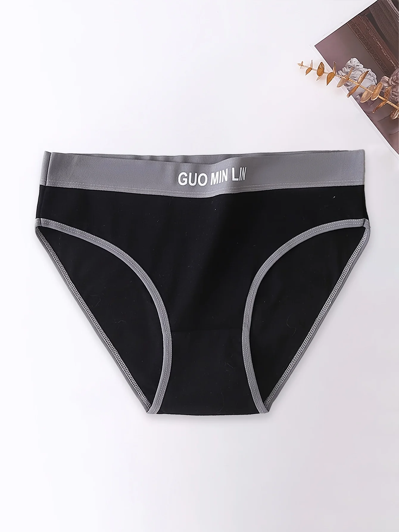5PCS Simple Letter Women's Cotton Panties, Mid-waist Comfortable Breathable Tra… - Image 2