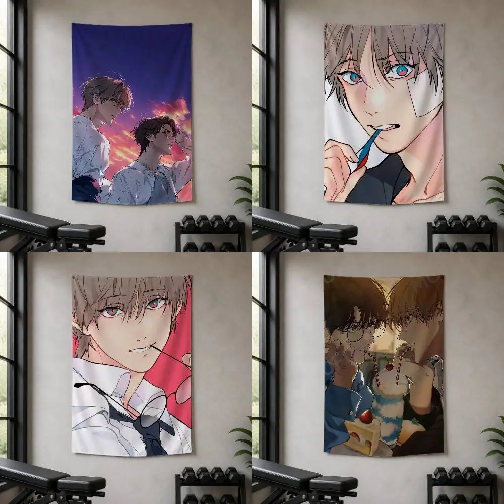 Manga L-Lost In The C-Cloud Decorative Art Flag Banner for Picnic Camping Party and Home Decor