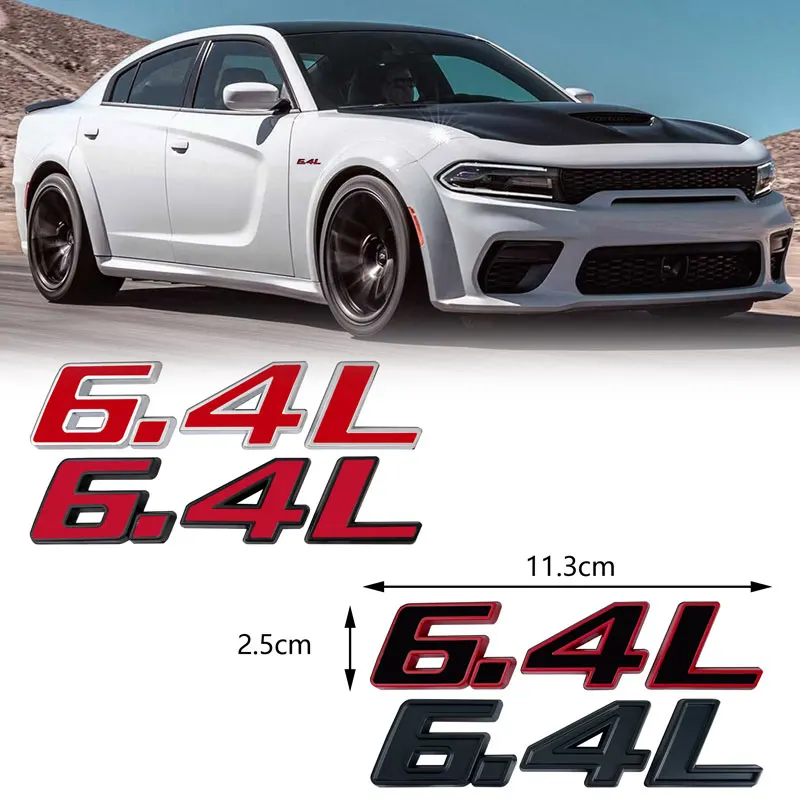 3D Metal 392 345 6.4L 5.7 Logo Car Sticker Emblem Badge Decals Auto Tail For Dodge HEMI Ford Audi Toyota Honda Jeep Accessories view 4