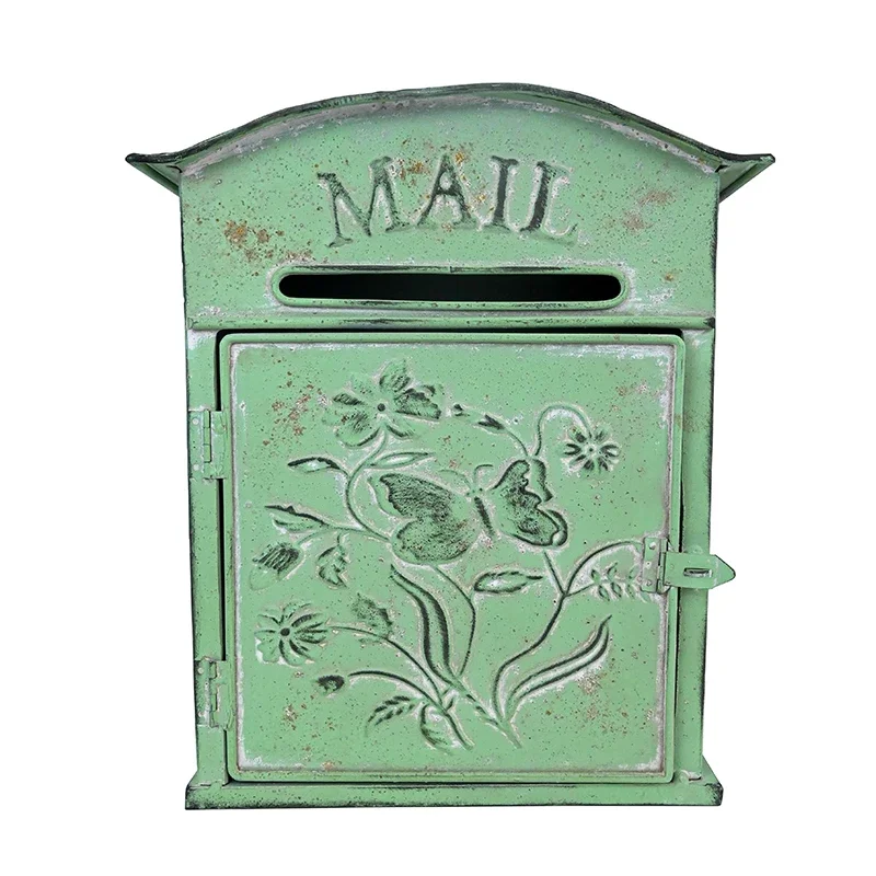 Outdoor Wall Mounted Mailbox Metal Retro Post Leaving Message Garden Decoration Crafts Farmhouse Post