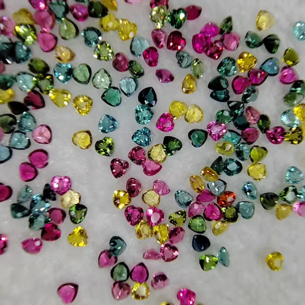 

1CT/Lot 4 мм натуральные турмалиновые камни класса А турмалин огранки в форме сердца драгоценный камень