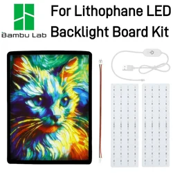 Bambu lab 3D Printer CMYK Lithophane LED Backlight Board Kit DIY Lithophane Photo model Bambu lab 3D Printing Original Parts