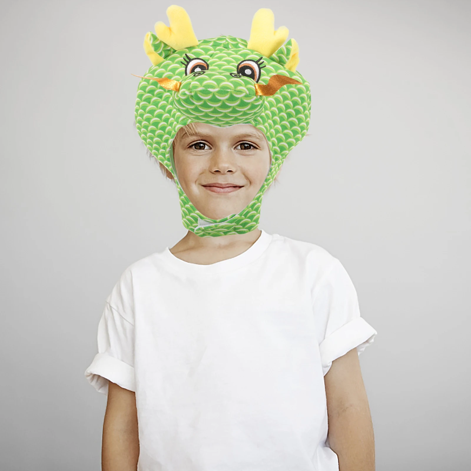 

Dragon Headgear Hats Party Costume Caps Unique Design Soft Polyester Material Adult Children Cartoon Dragon Hat Halloween
