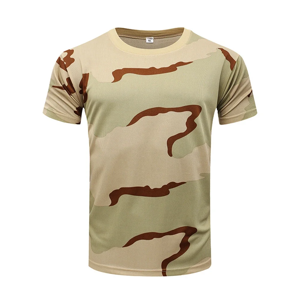 Camouflage 3D T-Shirt Herren Outdoor Fashion Casual Rundhals Kurzarm Sommer Straße Outdoor Sport T-Shirt Leicht Bre