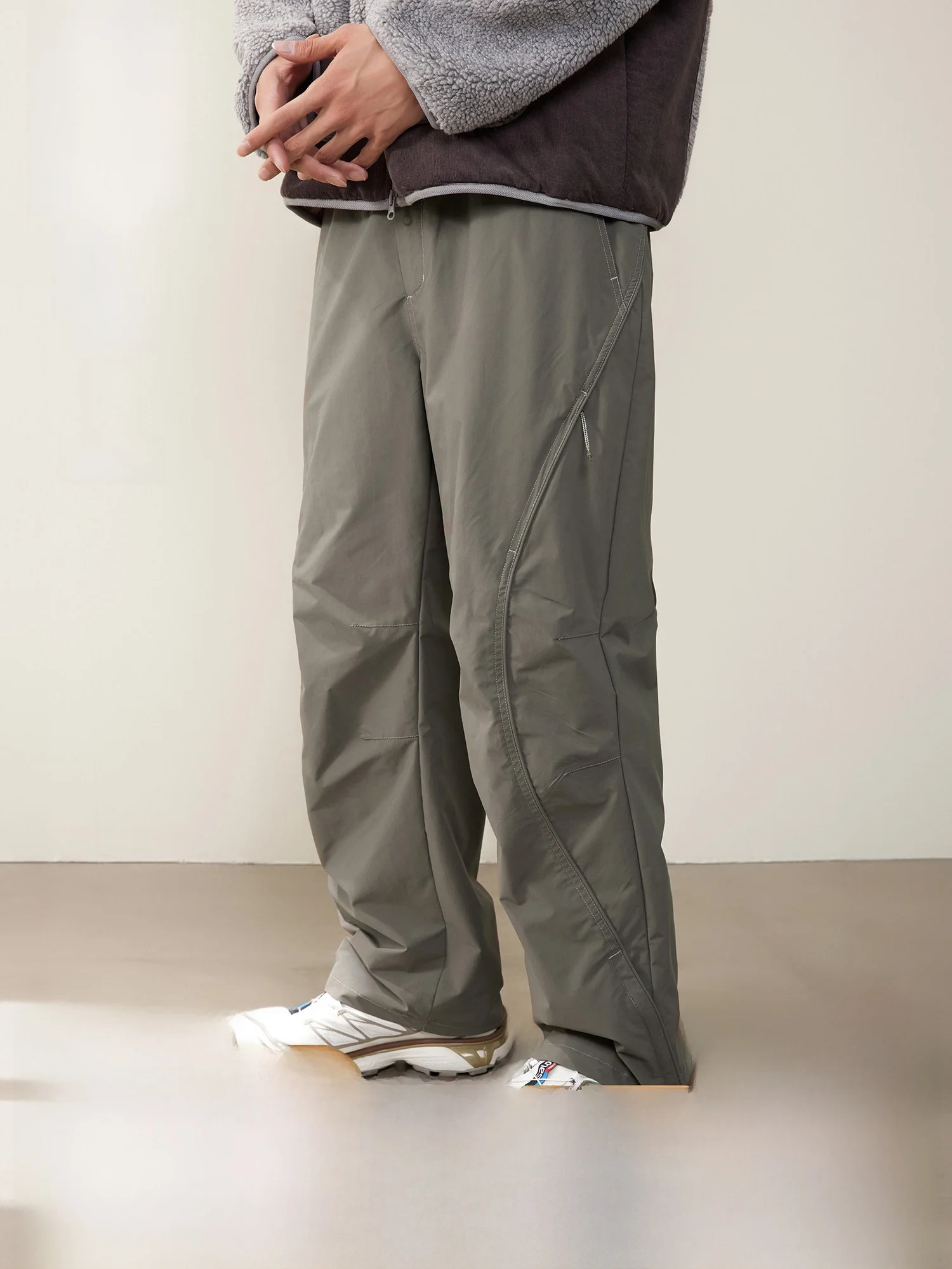 

Nome Men's Outdoor Sports Cycling Trousers Tee-Proof Hiking Mountain Climbing Long Pants Casual Loose Fit Low Waist