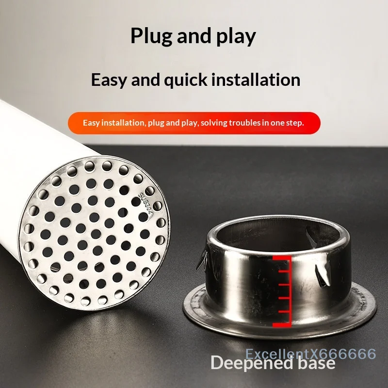 Round Hole Gutter Guard Net Stainless Steel Anti Clogging Secondary Drainage Cover for Roof Eave Rain Gutter Protection