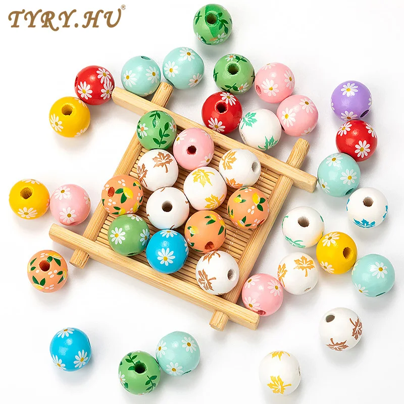 

Буковые деревянные бусины TYRY.HU 20 шт., детский деревянный Прорезыватель для зубов, рождественское изготовление, ожерелье, браслет, цепочка для пустышки, аксессуары «сделай сам»