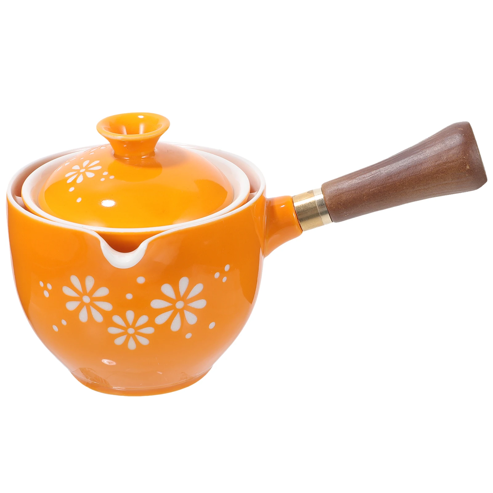 

Side Handle Ceramic Teapot 360 Rotation Filter Tea Kettle Stovetop Infuser Household Porcelain Pot for Loose Leaf