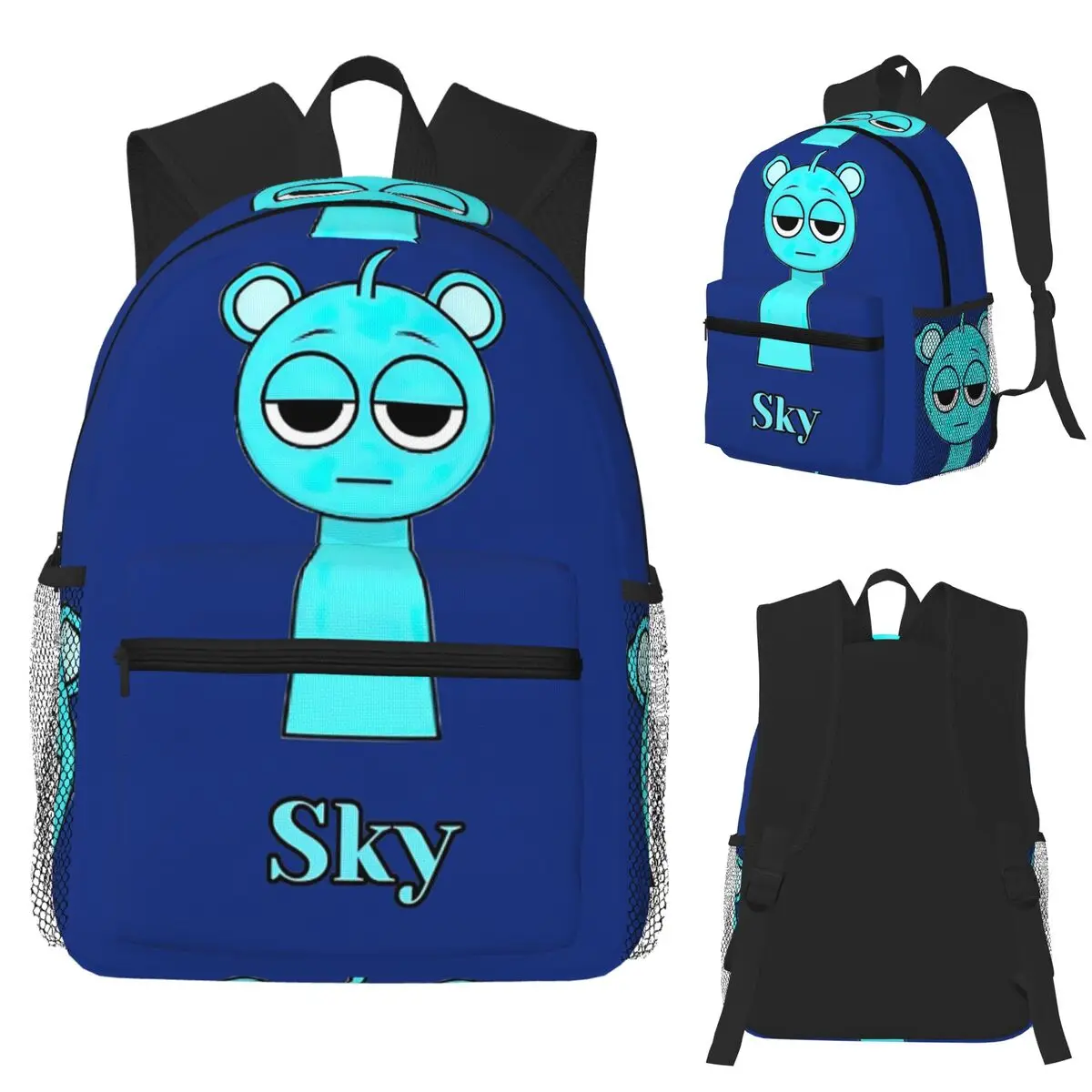 

Sky Sprunki Phase Student Backpack School Bag Hiking Travel Daypack for Boys Girls Fashion Bookbag Shoulder Bags