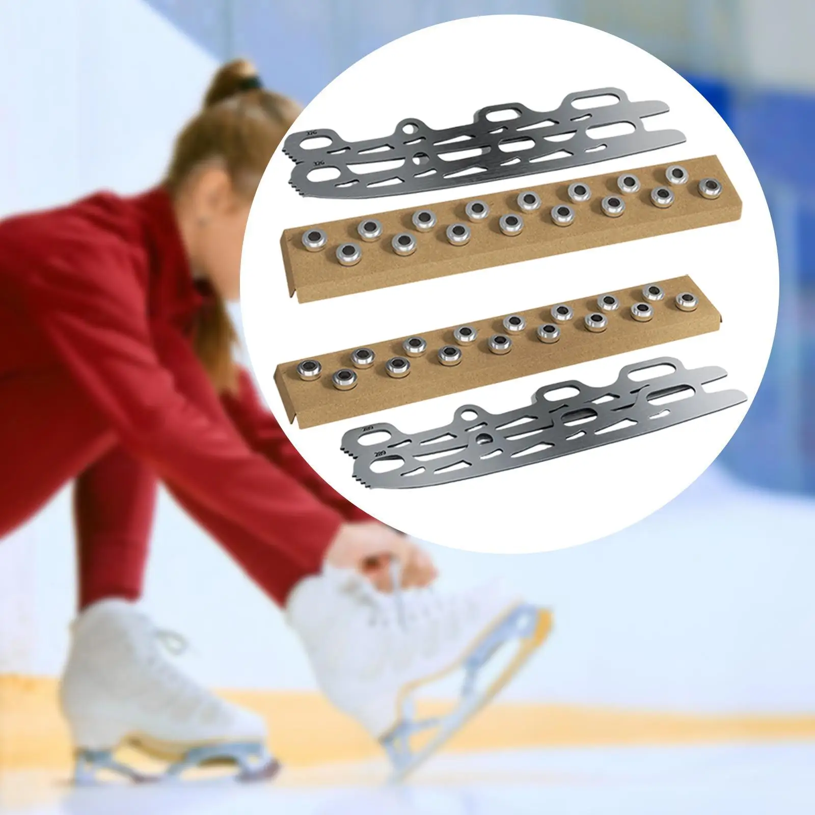 

2x Skating Blades for Roller Skating Compatible Versatile High Performance Replaceable Conversion Silver for Inline Skating