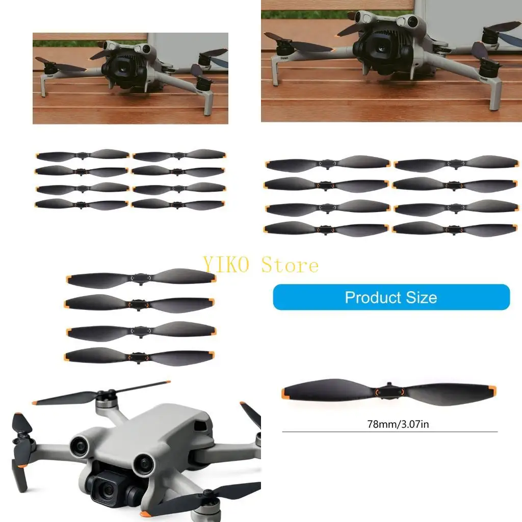 K32C Noise Reduced Quadcopter Propeller 8Pcs Precise Balanced Design For Mini 5Pro Blade