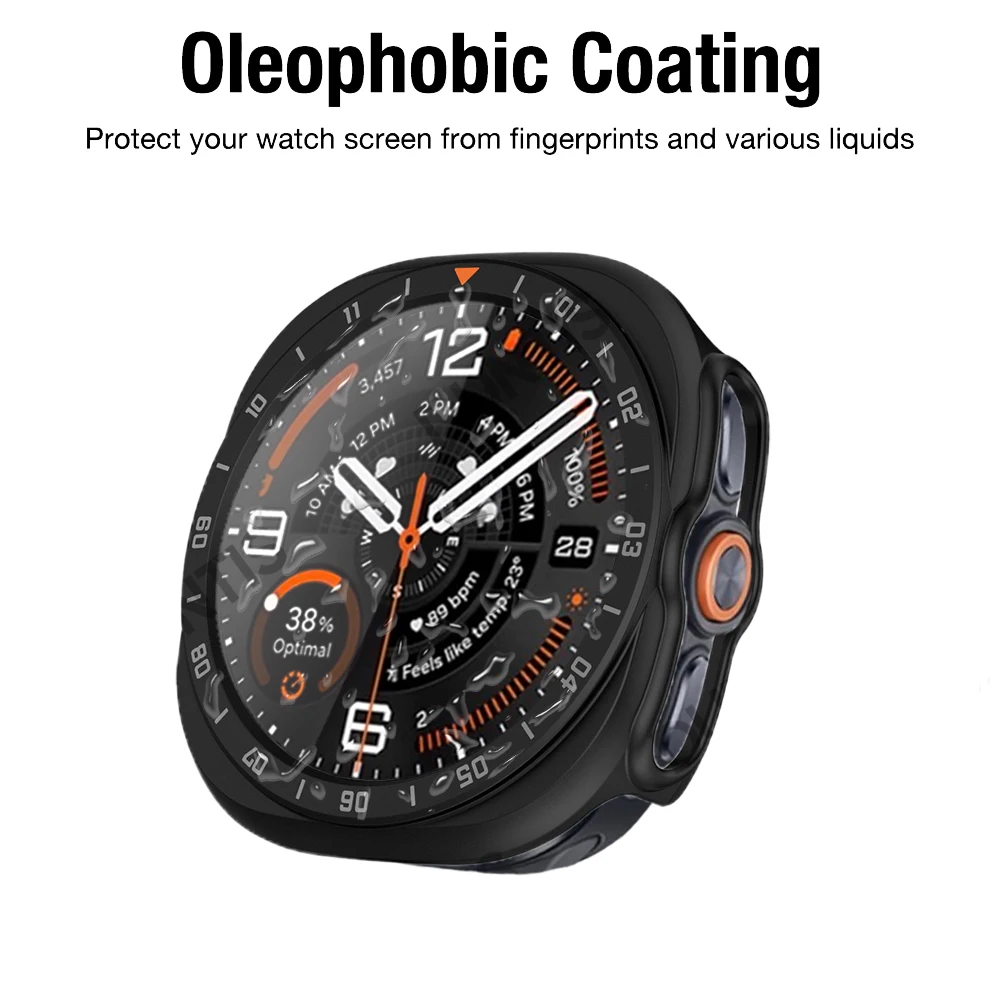 Schutzhülle für Samsung Galaxy Watch Ultra 2 47MM Gehärtetes Glas Displayschutz + Harter PC-Stoßfängerschutz Zubehör – Detail 5