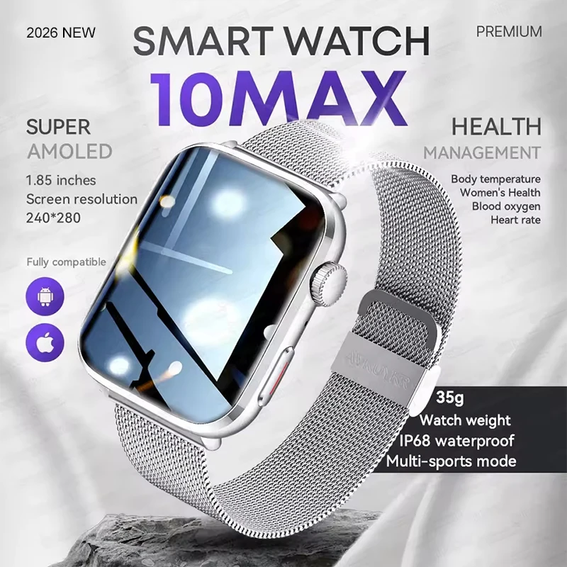 

Fashion Fit 3 Ultra AI Smart Diagnosis Watch HRV+PPG Blood Pressure Heart Rate Health Monitor IP68 NFC Fashion Sports Smartwatch