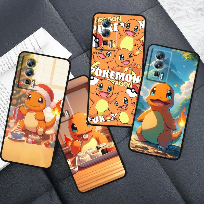 P-Pokemons Little Fire Dragon For Xiaomi Redmi 9A 9C 9AT 10C 9 9T 10 12C 13C A3 12 K60 A1 K50 K40 5G Black Back Phone Case